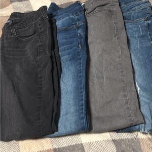 Stylish Women's Ankle & Cropped Jeans - Black, Blue, and Gray